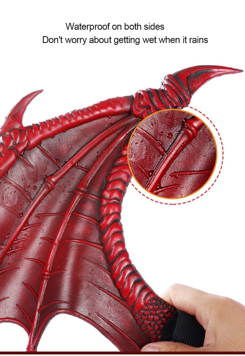 Himine Dragon Wings Props Cosplay Wing With Tail (Red) - Image 5