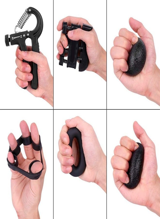 AARUX Hand Grip Strengthener 5PC Set - Adjustable Resistance 5 to 60 kg, Finger Exerciser, Grip Ring & Stress Ball for Strength Training, Rehabilitation & Injury Recovery - Workout Kit for Men & Women - Image 2
