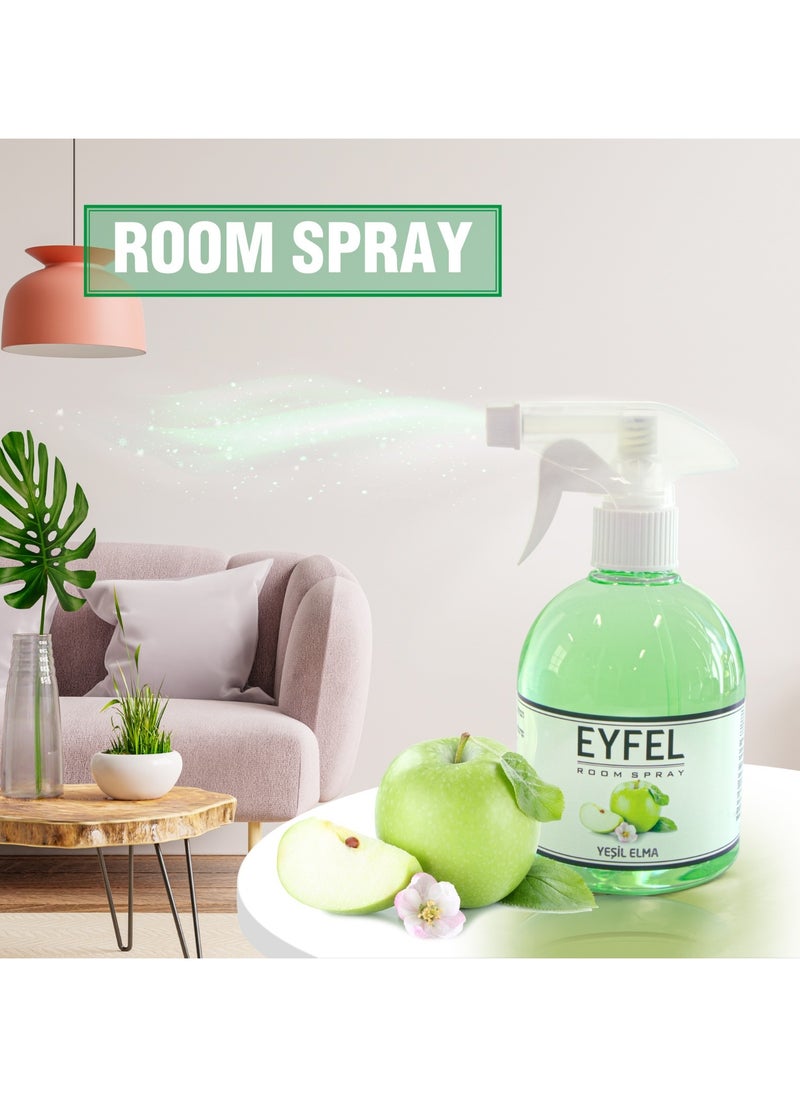 آيفيل معطر جو برائحة التفاح الأخضر من EYFEL للمنزل والمكتب - 500 مل  - Image 1
