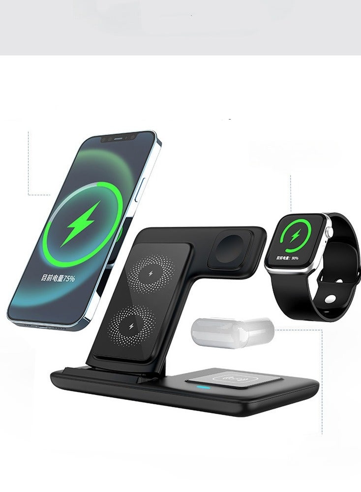 Three In One Wireless Charger , Desktop Folding Mobile Phone Charger Arch , With Night Lights  - Image 4