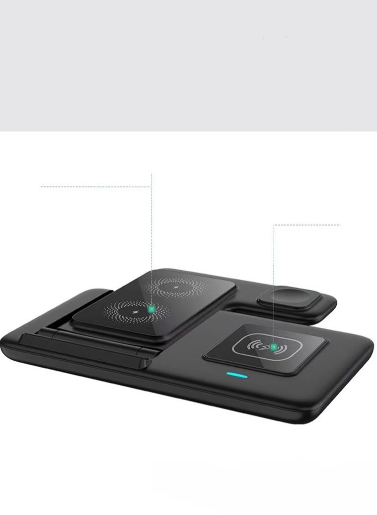 Three In One Wireless Charger , Desktop Folding Mobile Phone Charger Arch , With Night Lights  - Image 5