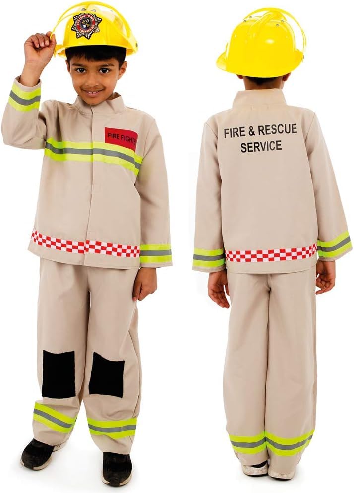 Pretend to Bee Deluxe Firefighter Costume, Kids Fireman Costume 5-7 Years | Kids Dress Up Fancy Dress for Kids & Toddlers | Dress Up for Girls & Boys, Unisex | Role Play for Kids - Image 1