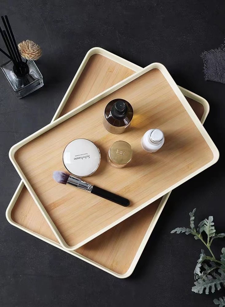 HOMESTAR Set of 3 melamine trays for serving tea and coffee  - Image 1