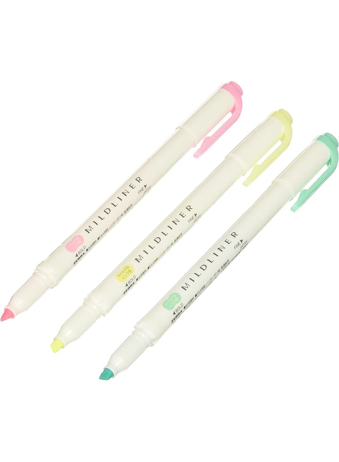 ZEBRA Mildliner Pen Pack Of 3 Colours - Image 2