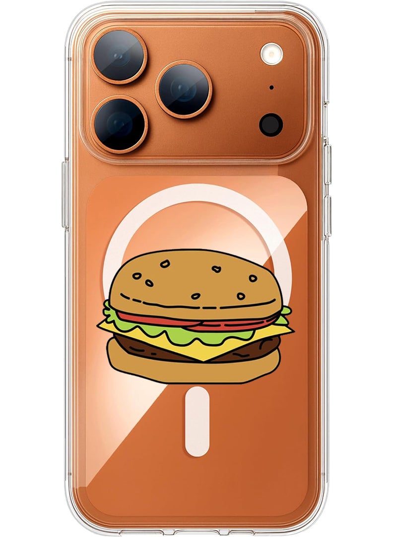 Theodor Magnetic Case for Apple iPhone 17 Pro Compatible with MagSafe Wireless Charging, Shockproof Phone Bumper Cover - Burger - Image 1