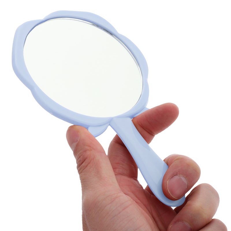 5Pcs Rose Flower Handheld Makeup Mirror for Girls Pocket Mirror for Purse Ideal Travel Essential for Women Small Floral Vanity Mirror Sky- - Image 4