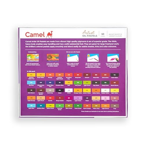 Camel Artist Oil Pastels 50 Shades - Multicolor - Image 4