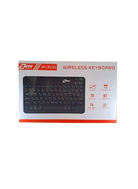ZR-3030 mini keyboard works on Android and IOS system and supports Bluetooth function