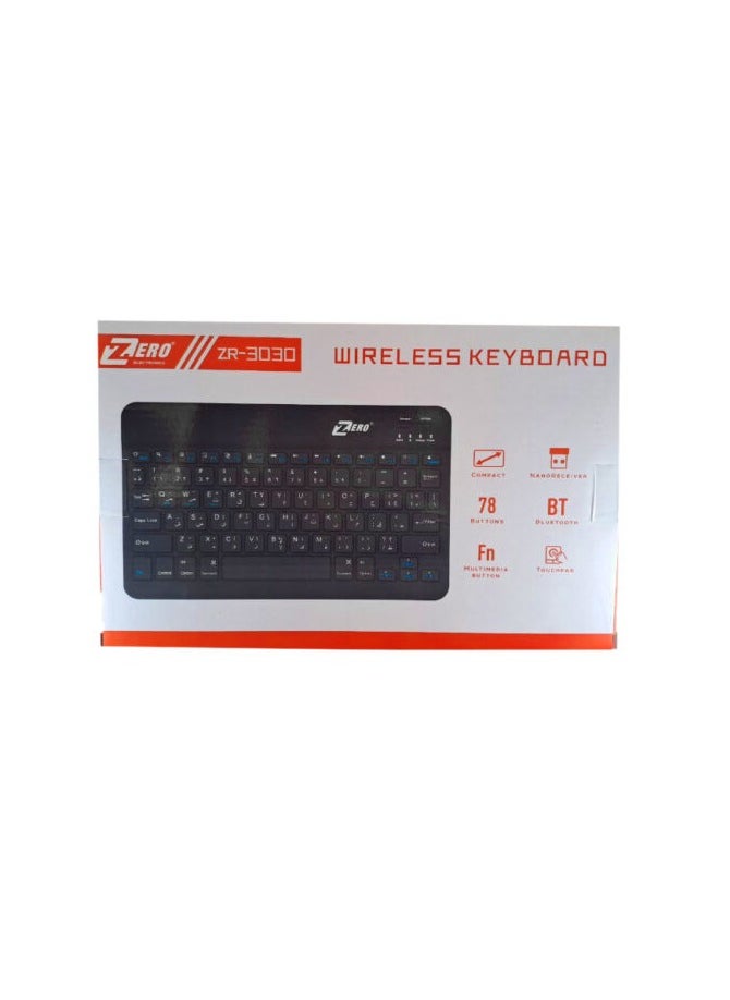 ZR-3030 mini keyboard works on Android and IOS system and supports Bluetooth function