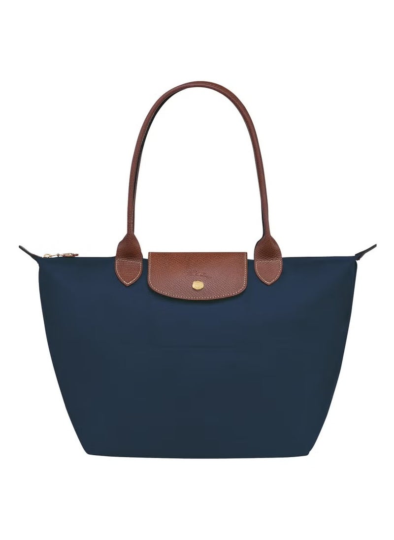 Longchamp Women's Medium Tote Bag Handbag Shoulder Bag Navy Classic Style  - Image 1