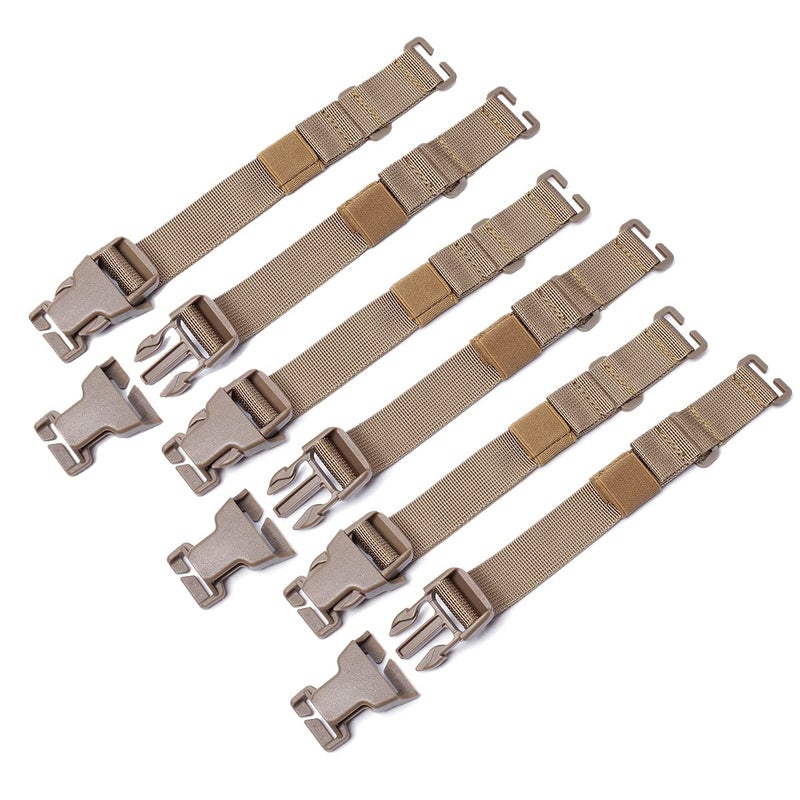 AZB 6 Pcs MOLLE Tactical Straps Adjustable Backpack Straps Attachment Webbing - Image 1