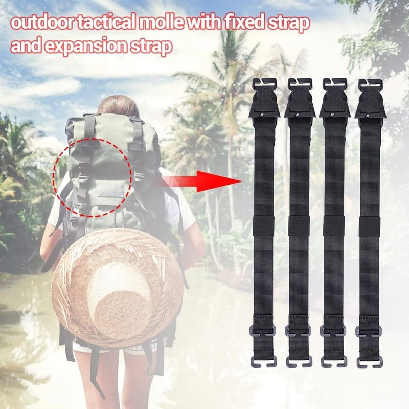 AZB 6 Pcs MOLLE Tactical Straps Adjustable Backpack Straps Attachment Webbing - Image 3