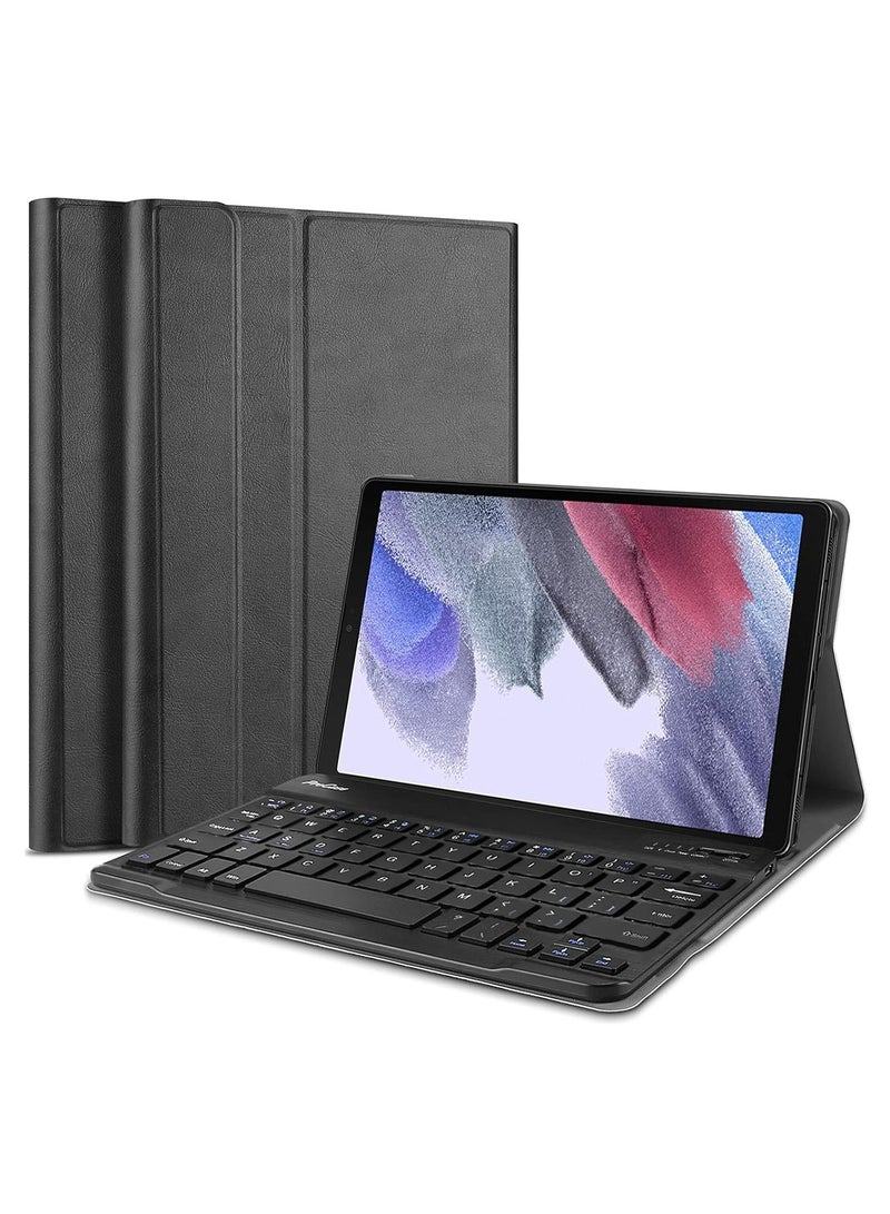 ميجوفاست حافظة لوحة المفاتيح Tab A7 Lite 8.7 بوصة 2021 (SM-T220 T225 T227)، غطاء من البولي يوريثان مع لوحة مفاتيح لاسلكية قابلة للفصل مغناطيسيًا لإصدار Galaxy Tab A7 Lite 2021 مقاس 8.7 بوصة - أسود - Image 1