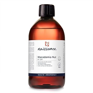 Naissance Macadamia Nut Oil No 234 450ml Natural Refined Moisturiser for Hair Skin Face Body DIY Beauty and Massage Blends - Image 1