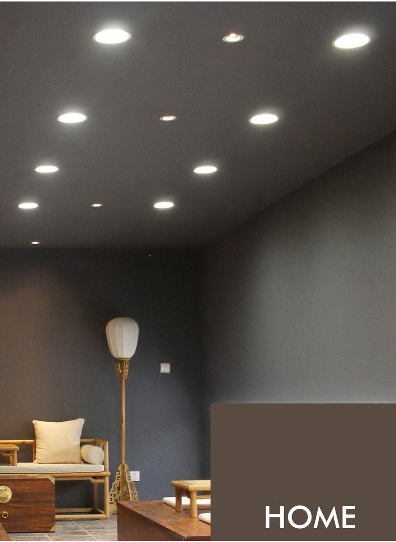 NTC - NTC LED COB Downlight, Round Recessed Ceiling Light, White Frame with Driver - Image 1