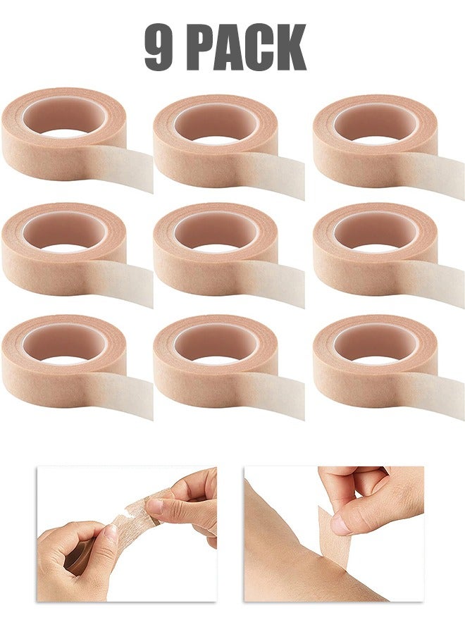 Beyond 9 Rolls Flexible Skin Tape Breathable Nose Tape, Medical Micropore Bandages, Self Adhesive First Aid Bandages for Wound Injuries Swelling (Skin Color) - Image 1