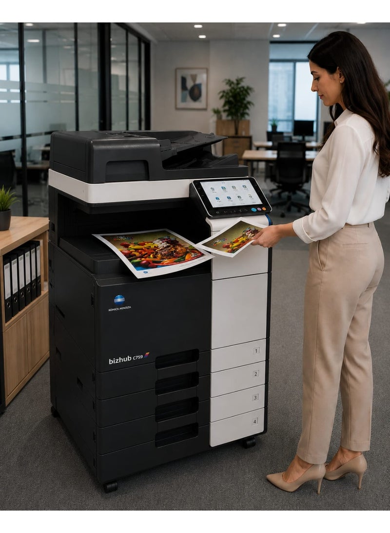 Konica-Minolta Konica Minolta Bizhub C759 A3 Color Multifunction Printer | Print Copy Scan | 75 PPM | Refurbished Grade A - Image 3
