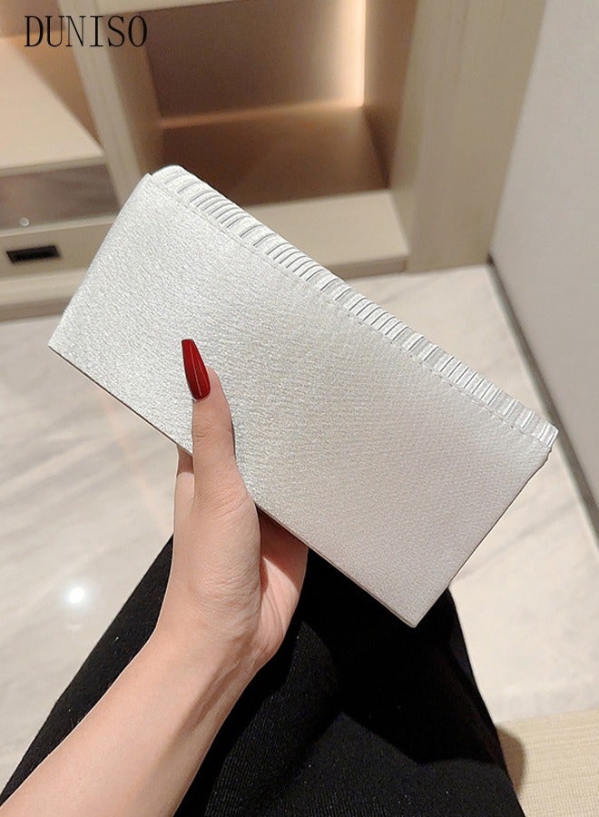 DUNISO Women Shiny Glitter Evening Clutch Bag Envelope Handbag Chain Purse Bag Crossbody Bag for Wedding Formal Cocktail Party  - Image 4