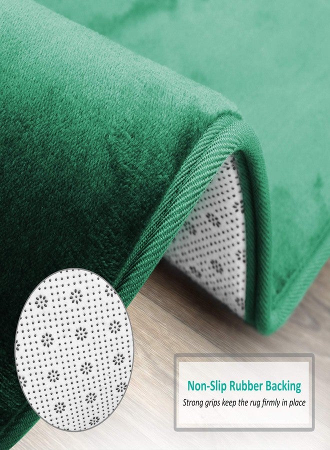 Clara Clark Bathroom Rugs, Ultra Soft Plush Bath Mat for Bathroom, Non-Slip, Velvet Memory Foam Bath Rugs, 17 x 24, Solid Hunter Green - Image 5