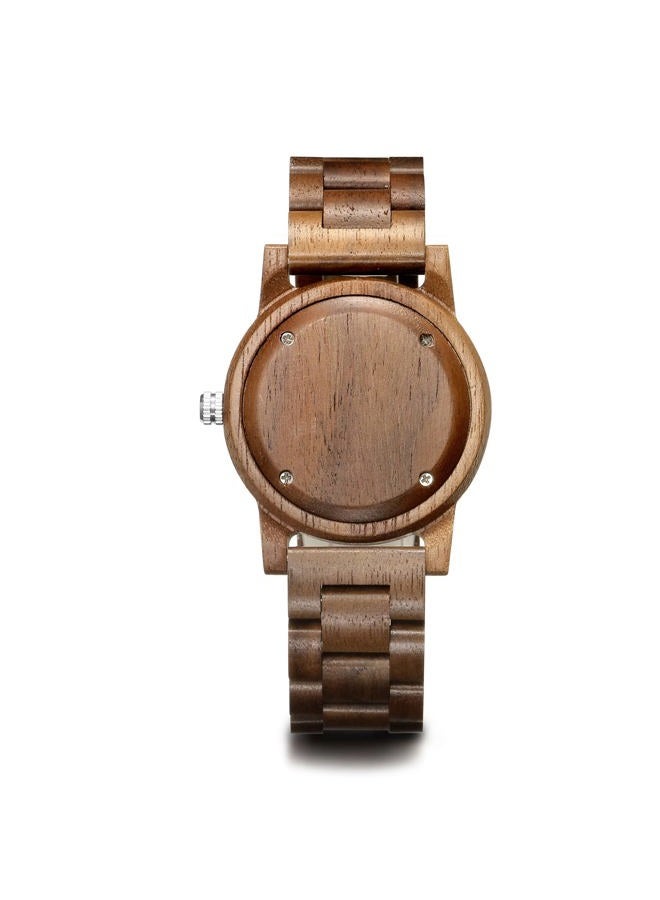 LEEEV Wooden Watches Uwood Series 40mm Unisex Handmade Natural Wooden Watch with Gift Box and Adjustable Band, ev-tan, Unique wooden clock - Image 5