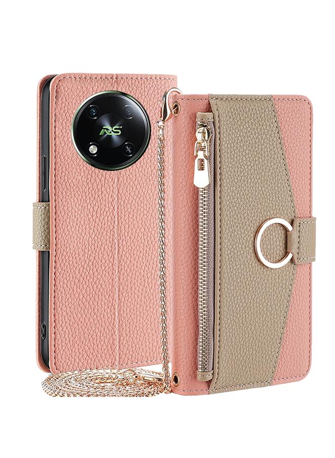 S-TOP Case For Itel RS4 4G Crossbody Litchi Texture Leather Phone Case - Image 1