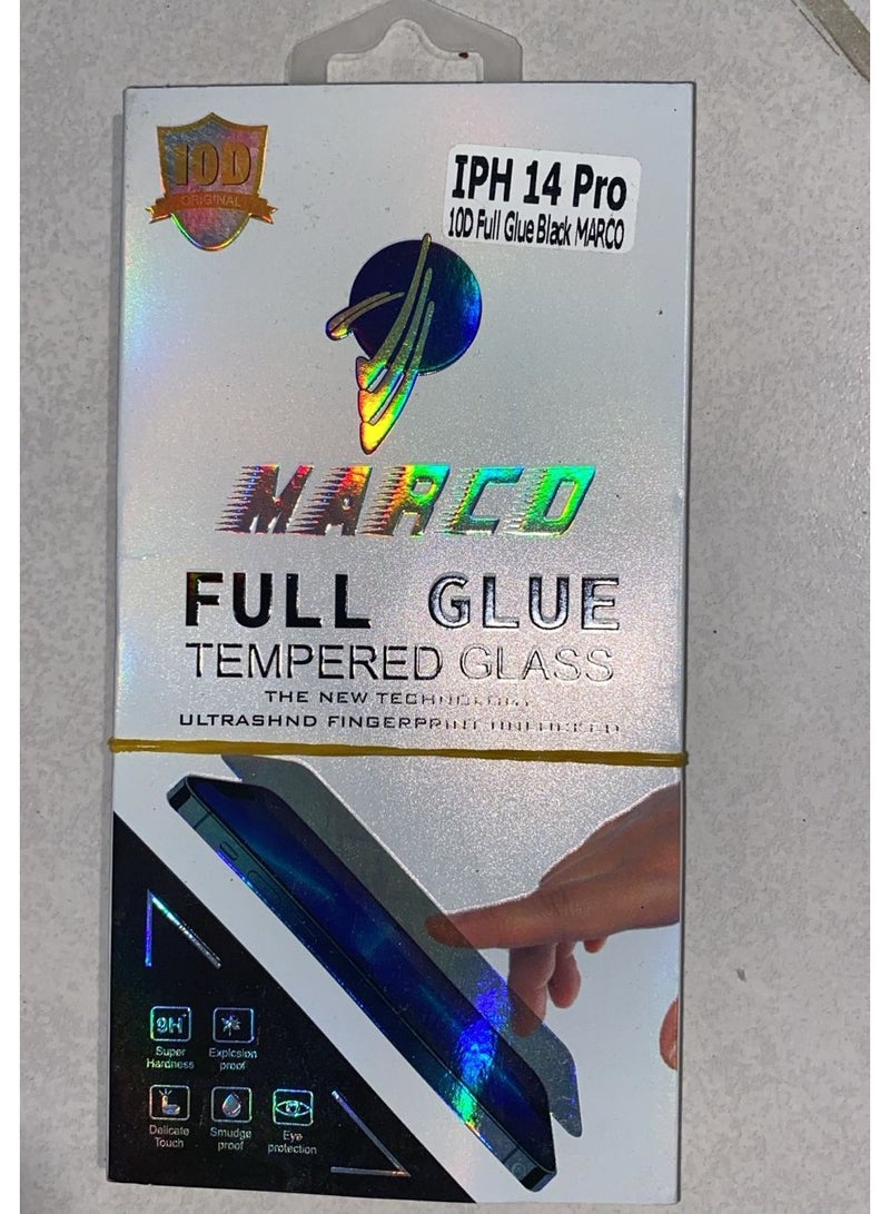 ماركو 10D زجاج مقسى بغراء كامل لهاتف iPhone 14 Pro