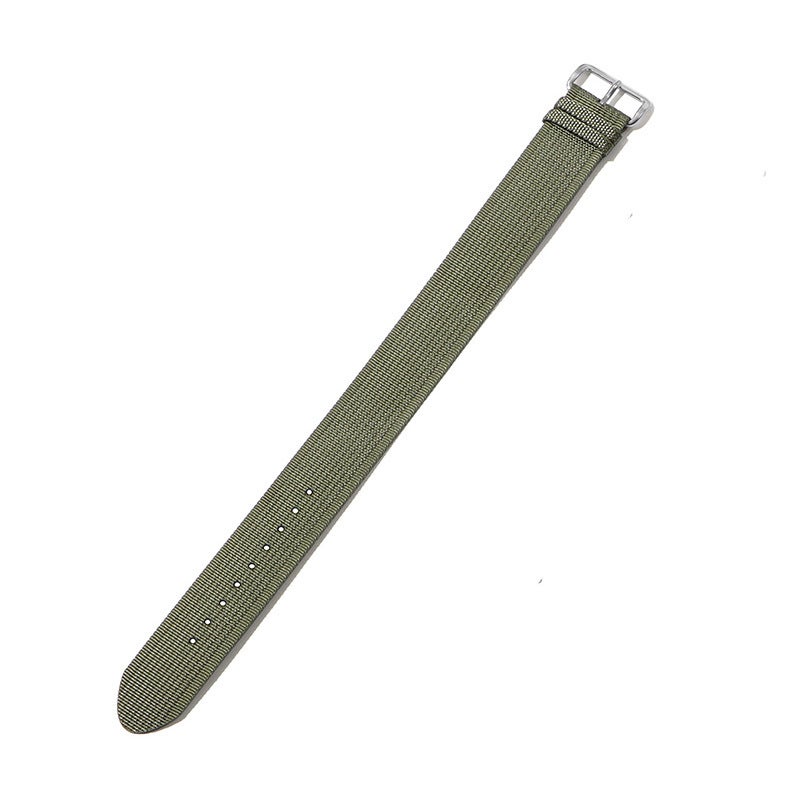 Generic NATO One Over Nylon Strap Huawei Samsung Universal Smart Canvas Watch Strap 20mm22mm in stock Green 