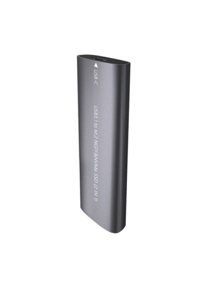 Type-C To M.2 Solid State Hard Disk Box Nvme/Ngff SATA Dual Protocol Alloy External Mobile Hard Disk Box-Color:Ngff(SATA) Protocol A- C Line  - Image 5