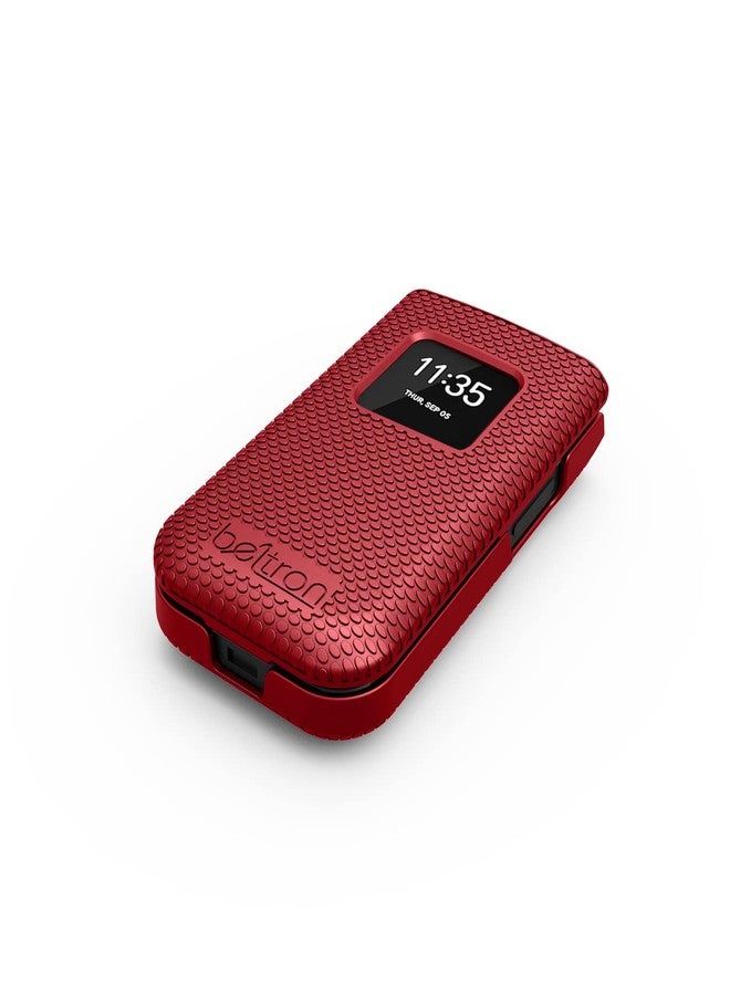 جراب BELTRON لهاتف نوكيا 2720 V القابل للطي، غطاء حماية سهل التركيب (Verizon 2720V) - أحمر - Image 5
