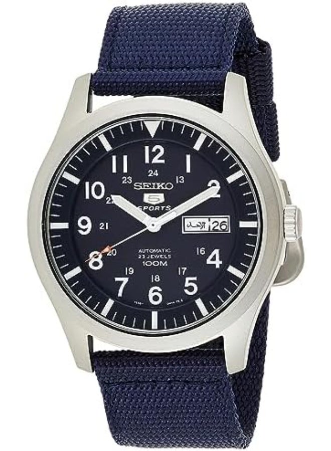 سيكو ساعة سيكو أوتوماتيكية للرجال، شاشة تناظرية وحزام من القماش SNZG11K1 - Image 1