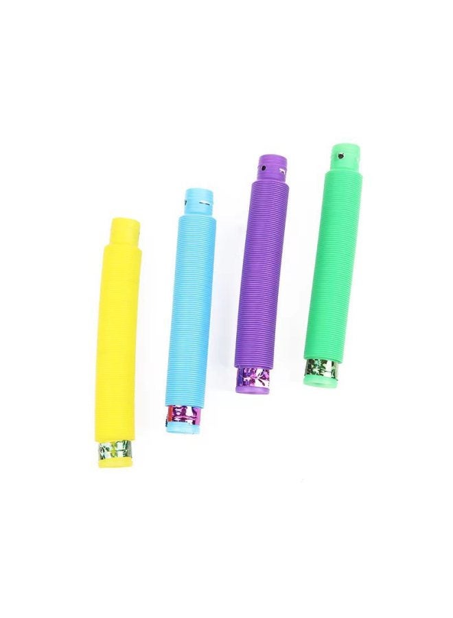 Pop Tubes Flash Bellows LED Light Luminous Telescopic Tube Luminous Decompression Tube Toy-Color:Four-color-Specifications:2.9cm  - Image 5