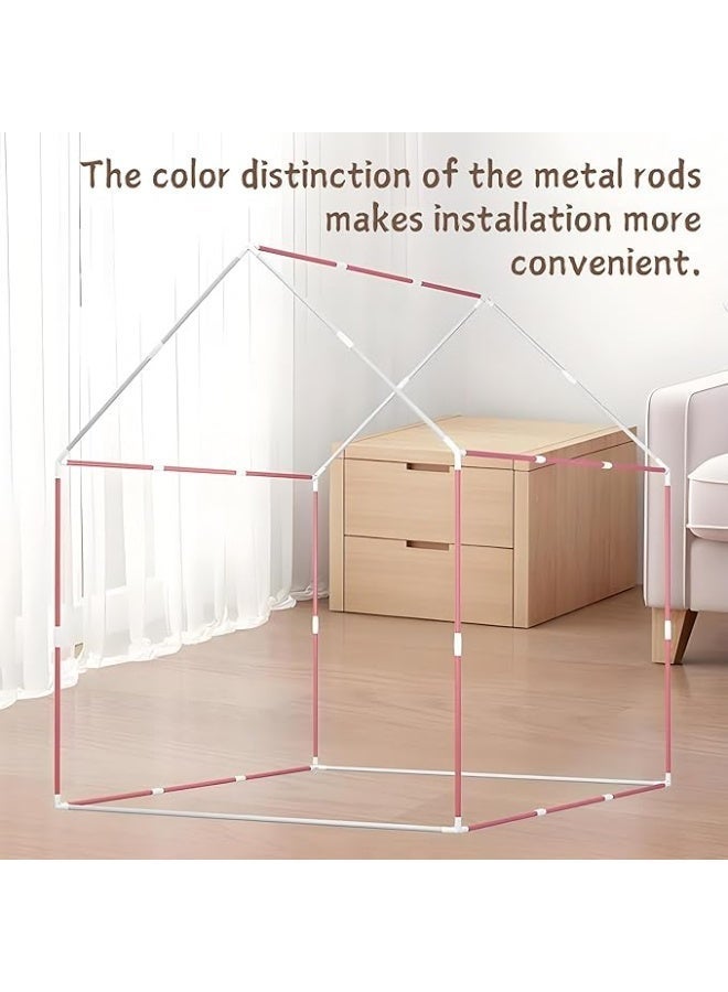 RAKAY Children's play tent with windows, size 130x105x120cm, portable Kids tent, suitable for indoor and outdoor castle playhouse, easy to set up and fold, provides ample play space, children's birthday gift, suitable for kids aged 3-12 - Image 4