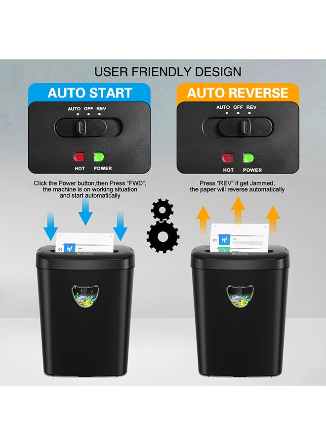 والالا آلة تقطيع ورق، ١٢ ورقة تقطيع عرضي مع سلة ٢٥ لتر، مستوى أمان عالي P-٤، تصميم بثلاثة أوضاع تقطيع للبطاقات/الأقراص المدمجة/الدبابيس/المشبك، آلة تقطيع متينة، نظام مقاوم للانحشار للمكتب - Image 4