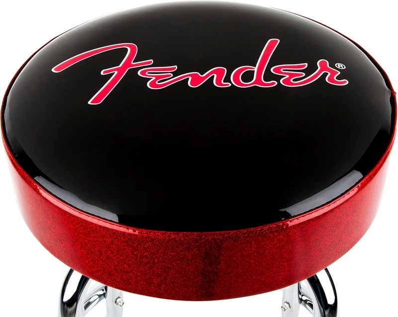 FENDER كرسي بار فندر 24" مع شعار لامع أحمر - Image 4