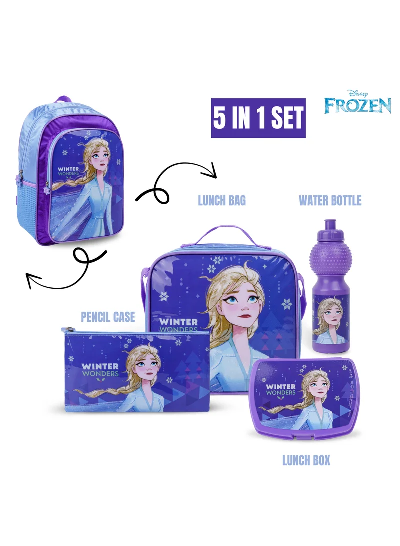Disney Disney Frozen Welcom Spring 5In1 Trolley Box Set 16" I Trolley I Lunch Bag I Water Bottle I Pencil Case I Lunch Box I Packaging