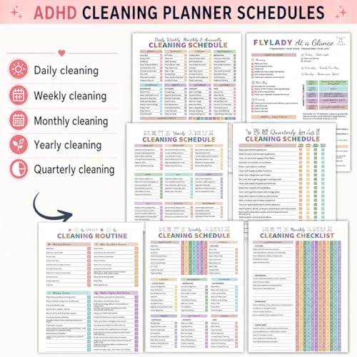 Kamoy Adhd Cleaning Planner for Adults Women, Cleaning Schedule and Checklist Organizer, Household Cleaning Planner with Daily/Weekly/Monthly Task,for Home, Family Cleaning Tasks, DIY Home Improvement - Green - Image 5