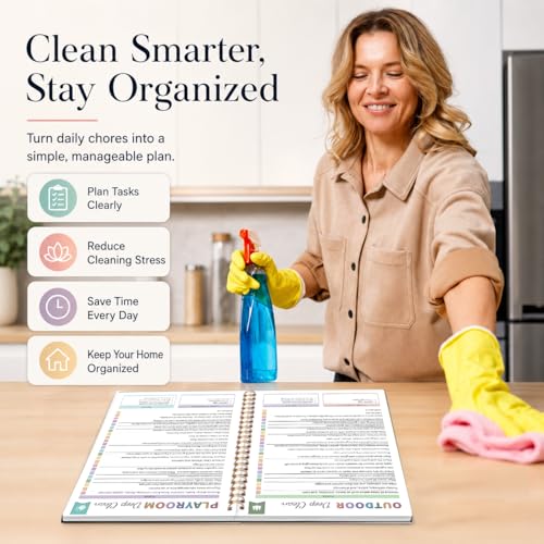 Kamoy Adhd Cleaning Planner for Adults Women, Cleaning Schedule and Checklist Organizer, Household Cleaning Planner with Daily/Weekly/Monthly Task,for Home, Family Cleaning Tasks, DIY Home Improvement - Green - Image 3