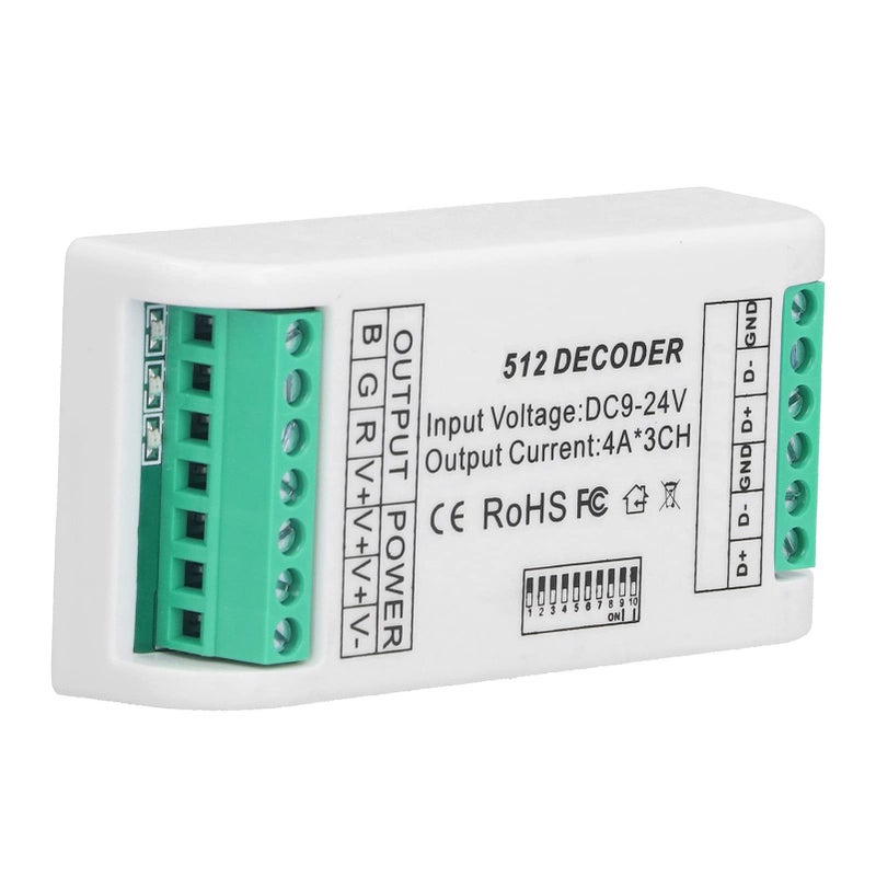 DMX512 LED Strip Light Controller 3 Channels RGB Decoder Constant Voltage 9 24V Input Stage Lighting - Image 2