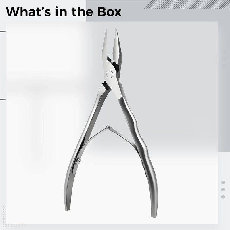 Global upgraded practical design 5.1 in Professional Cuticle Nippers, Stainless Steel Nail Tool with Straight Edge and Wave Handle for Nail Art Ventilated design - Image 3