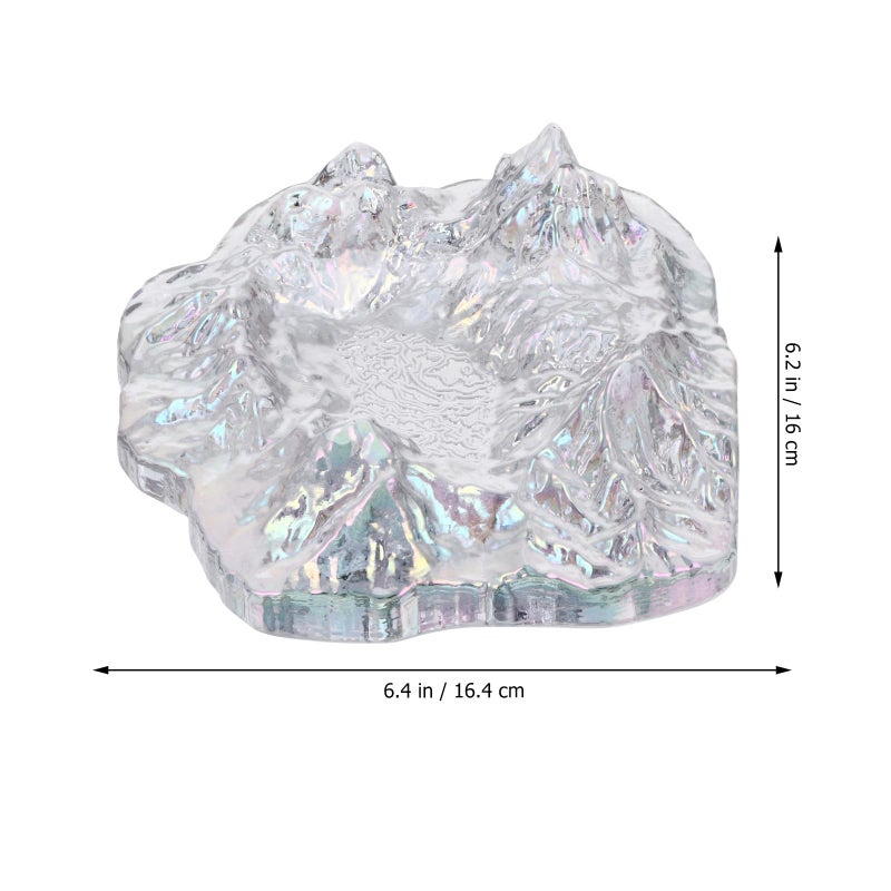 Nordic Mountain Shaped Glass Ashtray Creative Desktop Cigarette Butt Container For Home Office - Image 3