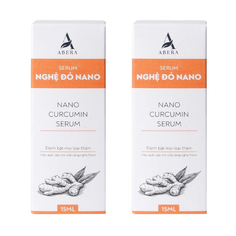ABERA Nano Turmeric Vitamin C Serum Nourish and Brighten Skin Tone Reduce Dark Spots Acne Bruise Relief Restore Skin Strength Skin Care Oil for Face 051 Fl Oz Set 2 - Image 1