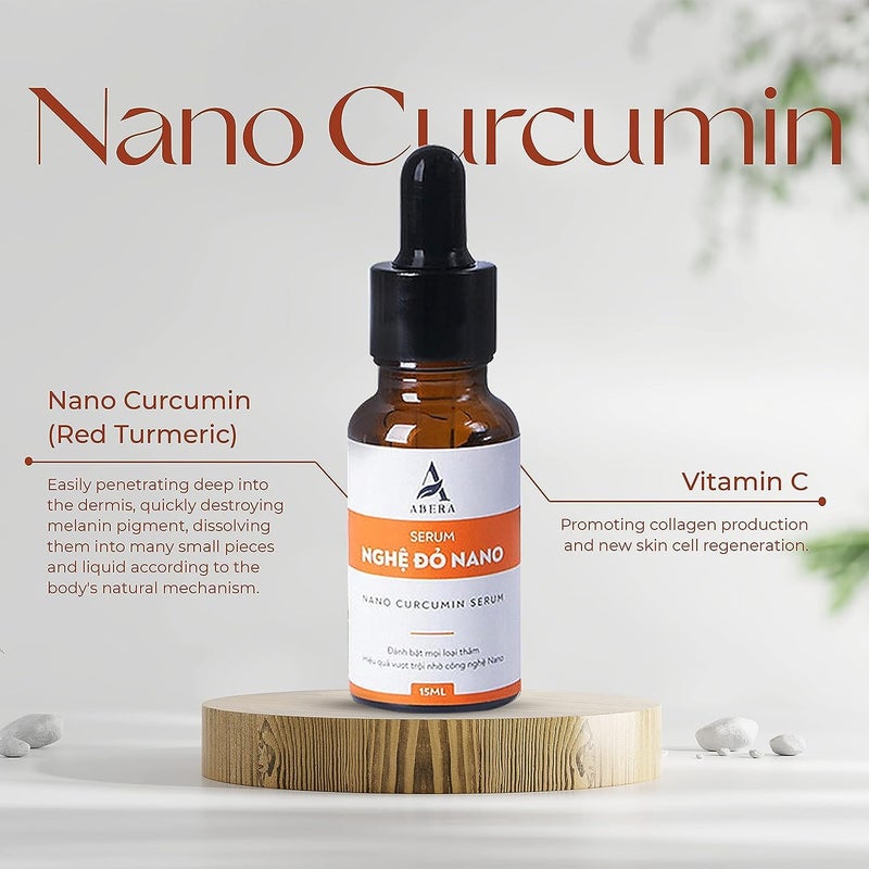 ABERA Nano Turmeric Vitamin C Serum Nourish and Brighten Skin Tone Reduce Dark Spots Acne Bruise Relief Restore Skin Strength Skin Care Oil for Face 051 Fl Oz Set 2 - Image 2