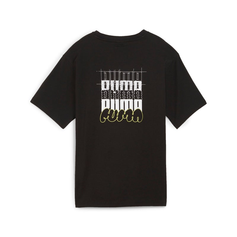 PUMA CLASSICS BRAND LOVE Womens Black T-shirt - Image 5