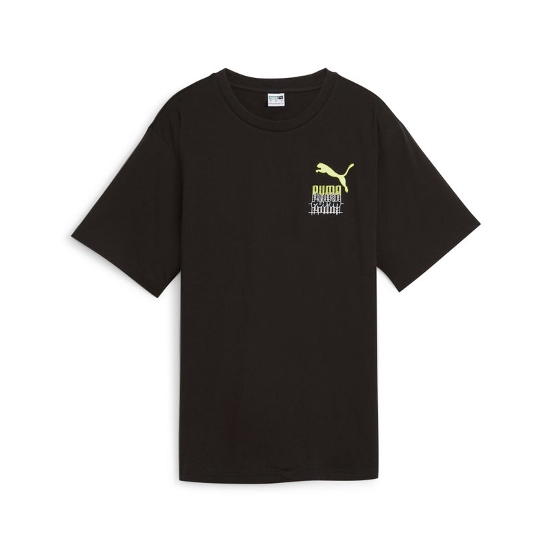 PUMA CLASSICS BRAND LOVE Womens Black T-shirt - Image 4