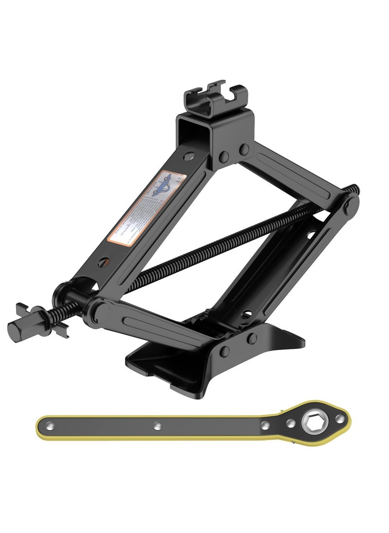 PROTON - Scissor Jack for Car - 2 Ton (4409 lbs) Car Jack Kit with Saving Effort Ratchet Design,Car Tire Jack for Auto/SUV/MPV (2 Ton) - Image 1