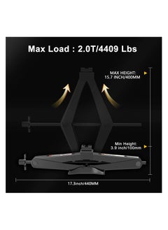 PROTON Scissor Jack for Car - 2 Ton (4409 lbs) Car Jack Kit with Saving Effort Ratchet Design,Car Tire Jack for Auto/SUV/MPV (2 Ton)  - Image 2