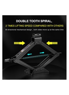 PROTON Scissor Jack for Car - 2 Ton (4409 lbs) Car Jack Kit with Saving Effort Ratchet Design,Car Tire Jack for Auto/SUV/MPV (2 Ton)  - Image 3