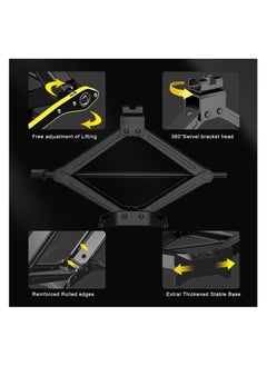 PROTON Scissor Jack for Car - 2 Ton (4409 lbs) Car Jack Kit with Saving Effort Ratchet Design,Car Tire Jack for Auto/SUV/MPV (2 Ton)  - Image 4