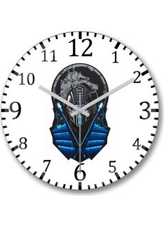 Print Shop Nerd Stock SubZero Mortal Kombat Wall Clock Curved Real Glass