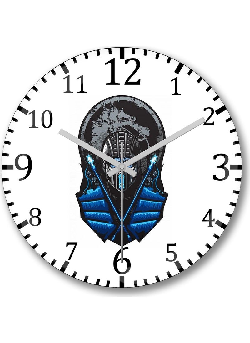 Baskı Dükkanı - Print Shop Nerd Stock SubZero Mortal Kombat Wall Clock Curved Real Glass - Image 1